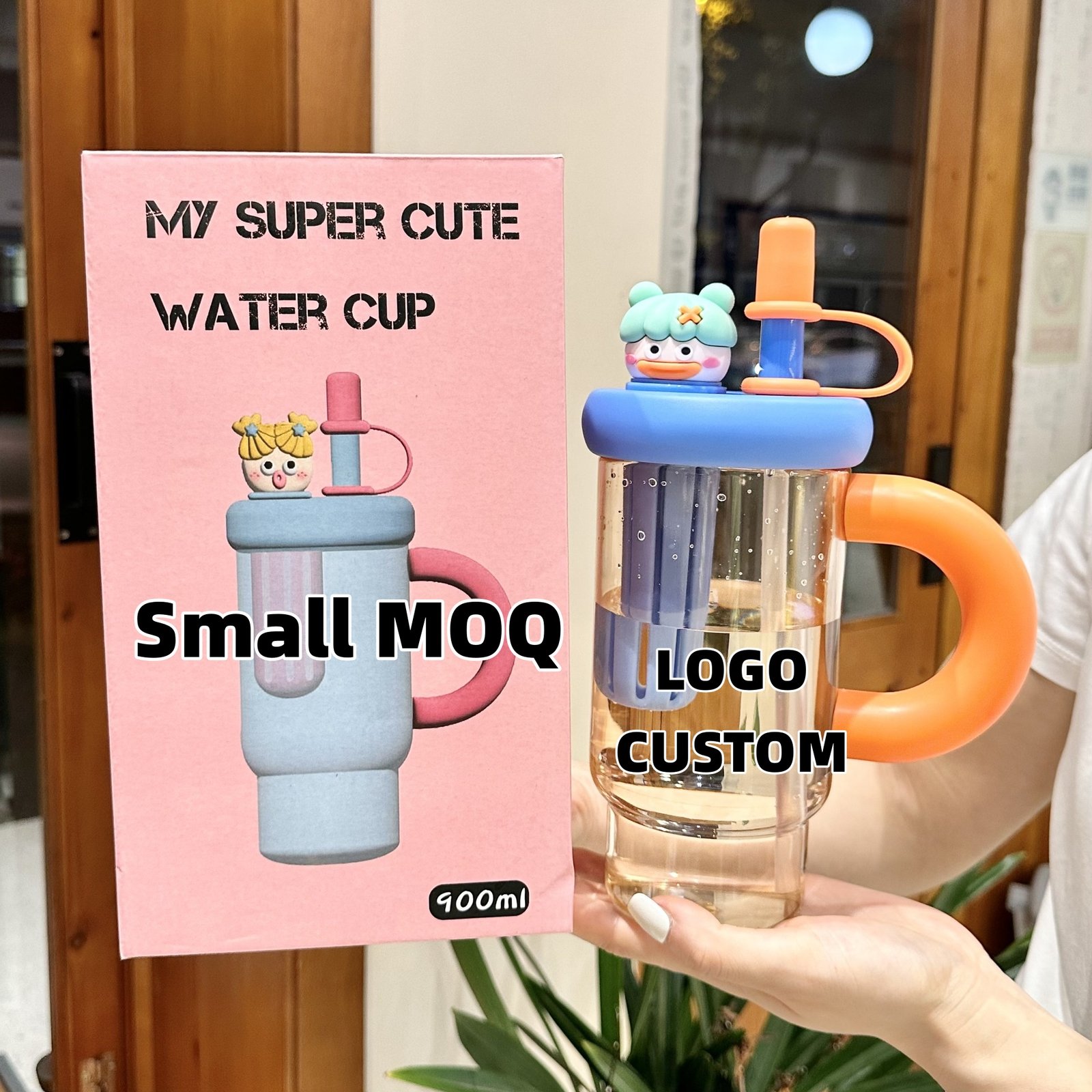 Kawaii Customizable Water Bottle with Infuser | Small MOQ 50 Personalized Gift Cup for Corporate & Birthday Gifts