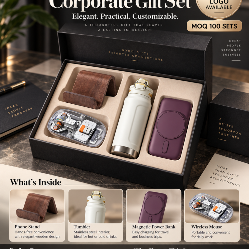 Custom 4-Piece Corporate Gift Set for Employees & Clients