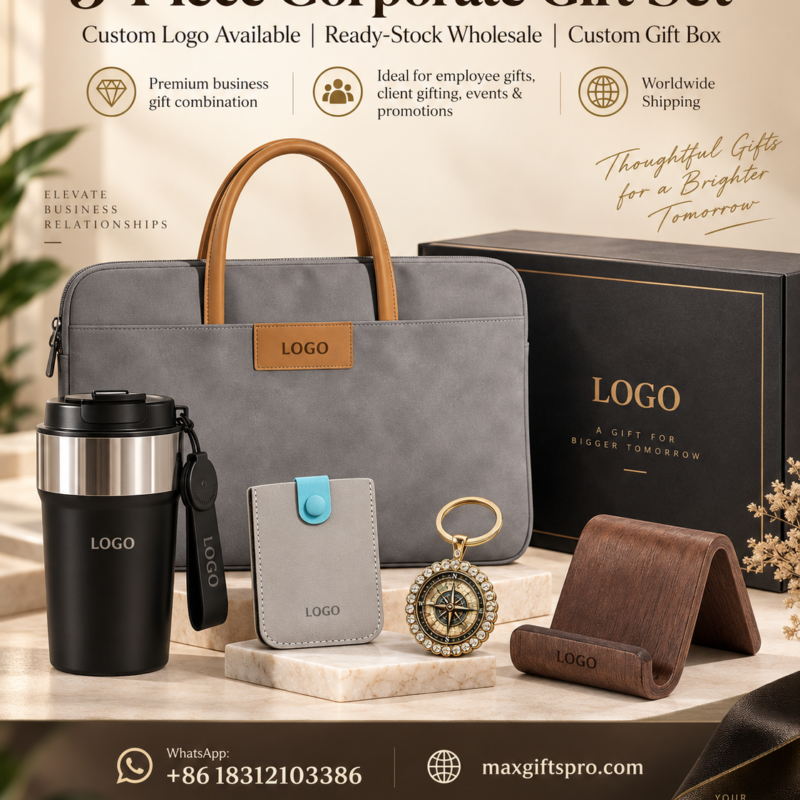 5-Piece Corporate Gift Set with Custom Logo & Gift Box